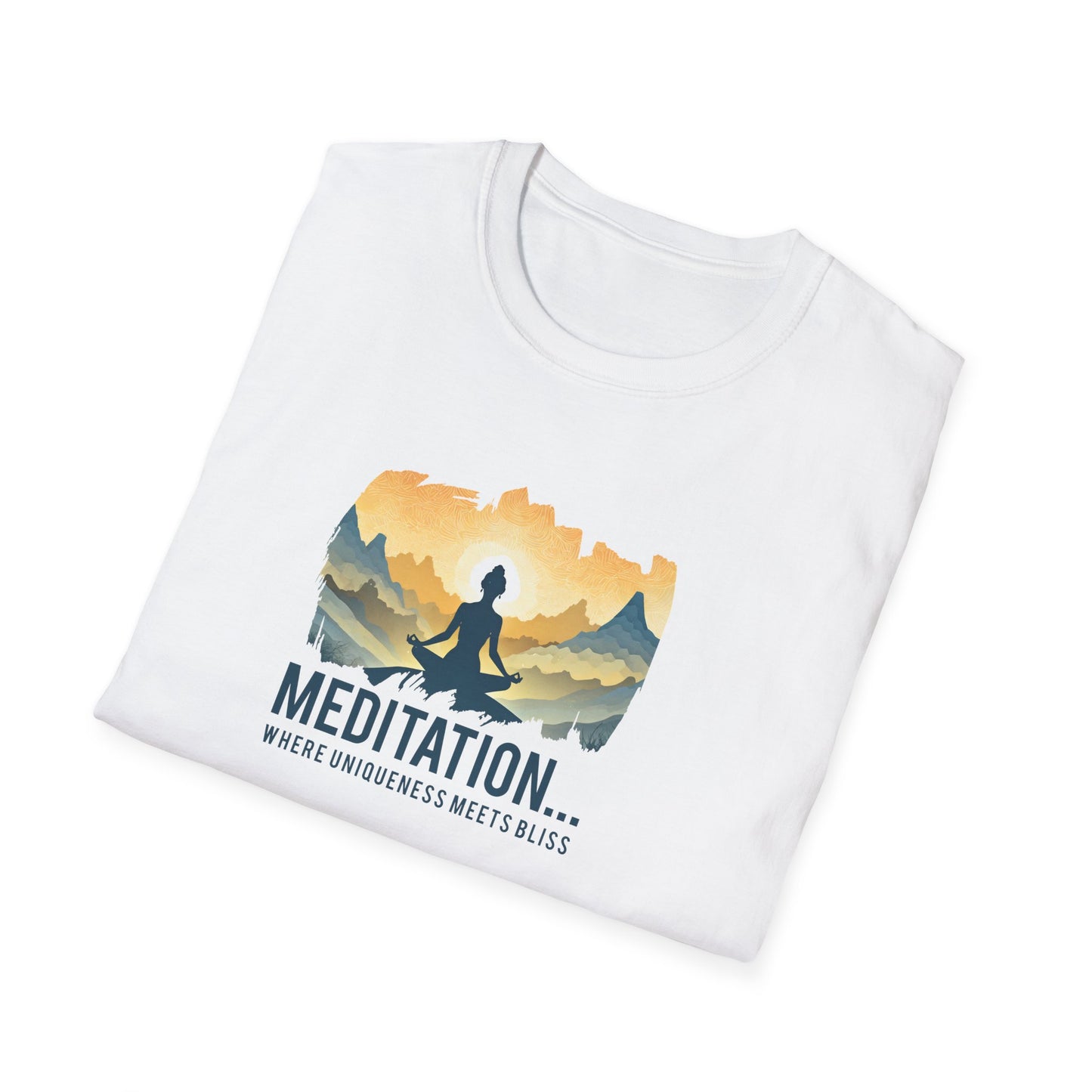 Meditation...Where Uniqueness Meets Bliss Unisex Softstyle T-Shirt