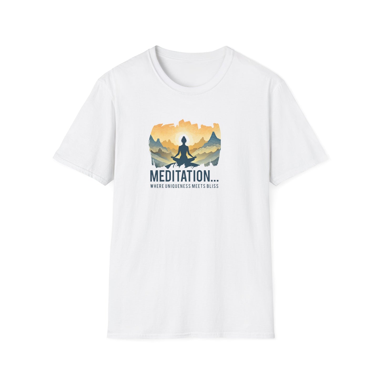 Meditation...Where Uniqueness Meets Bliss Unisex Softstyle T-Shirt