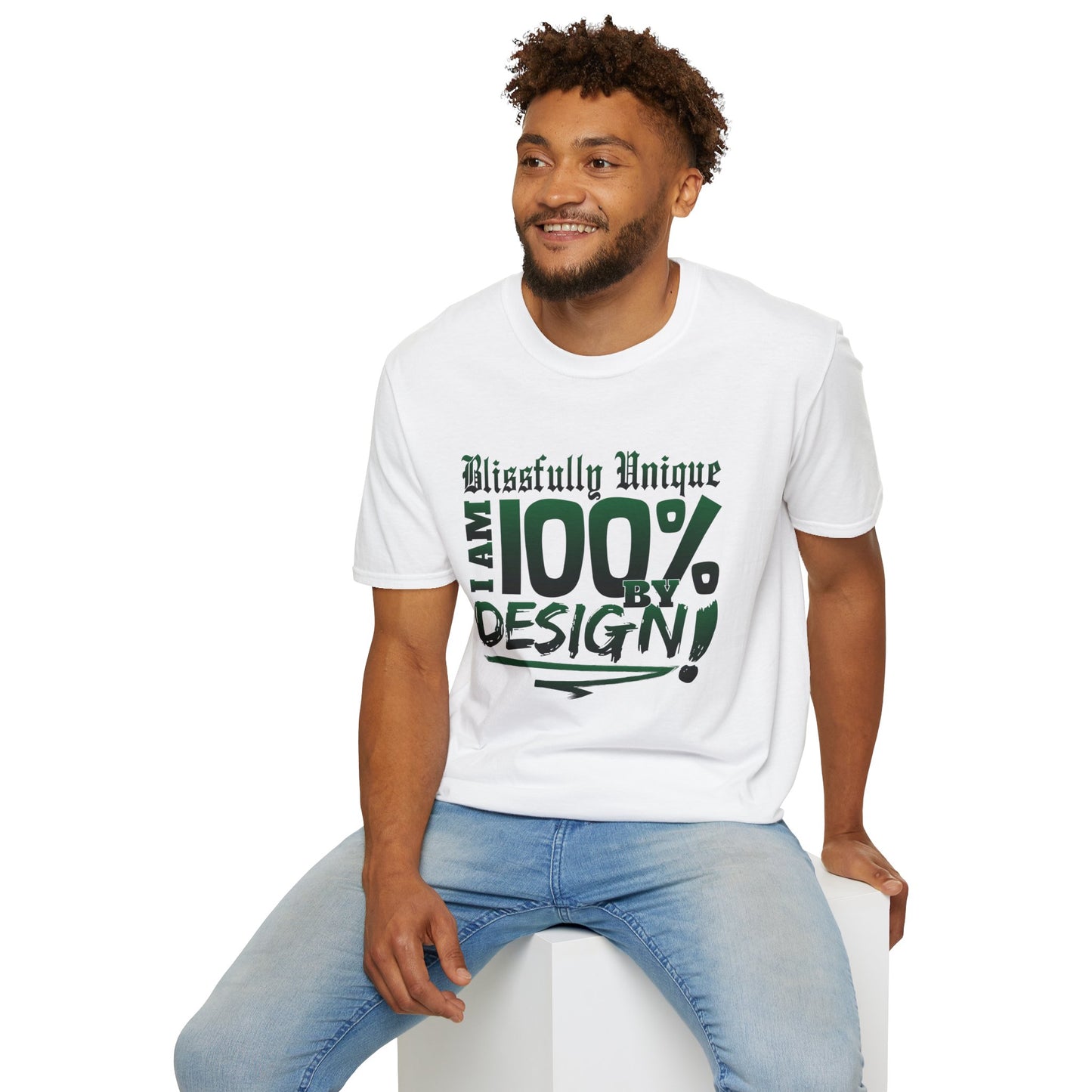 Blissfully Unique - I AM 100% By Design Unisex Softstyle T-Shirt