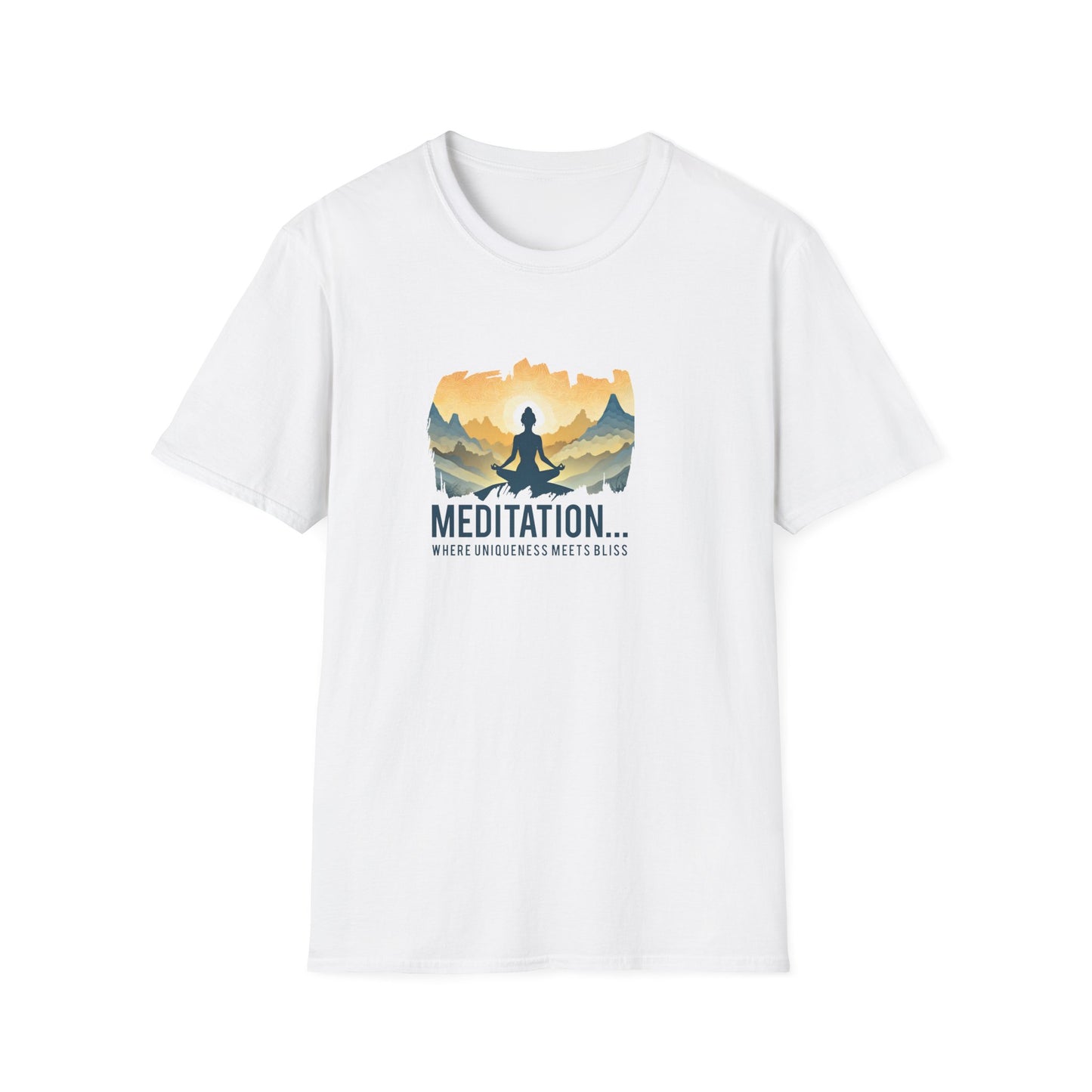 Meditation...Where Uniqueness Meets Bliss Unisex Softstyle T-Shirt