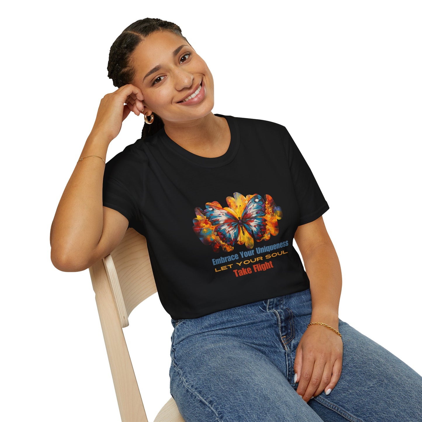 Embrace Your Uniqueness - Let Your Soul Take Flight Unisex Softstyle T-Shirt