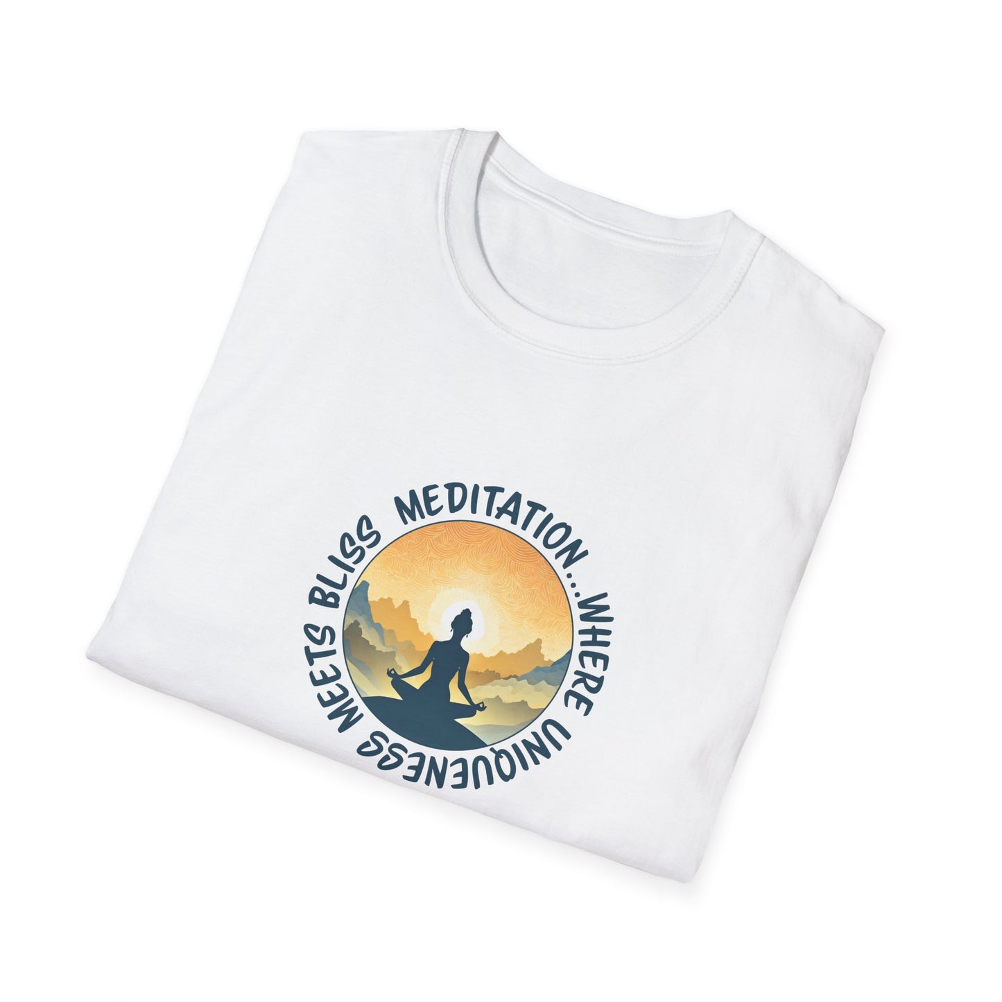 Meditation...Where Uniqueness Meets Bliss Unisex Softstyle T-Shirt