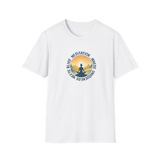 Meditation...Where Uniqueness Meets Bliss Unisex Softstyle T-Shirt