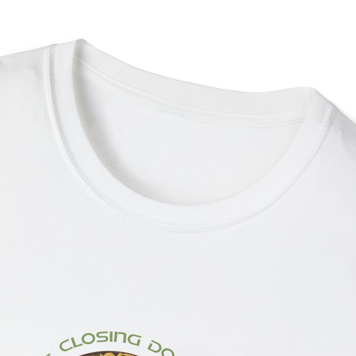 Closing Doors With A Smile, Letting Go With Laughter,  Blissful Journey Forward Unisex Softstyle T-Shirt