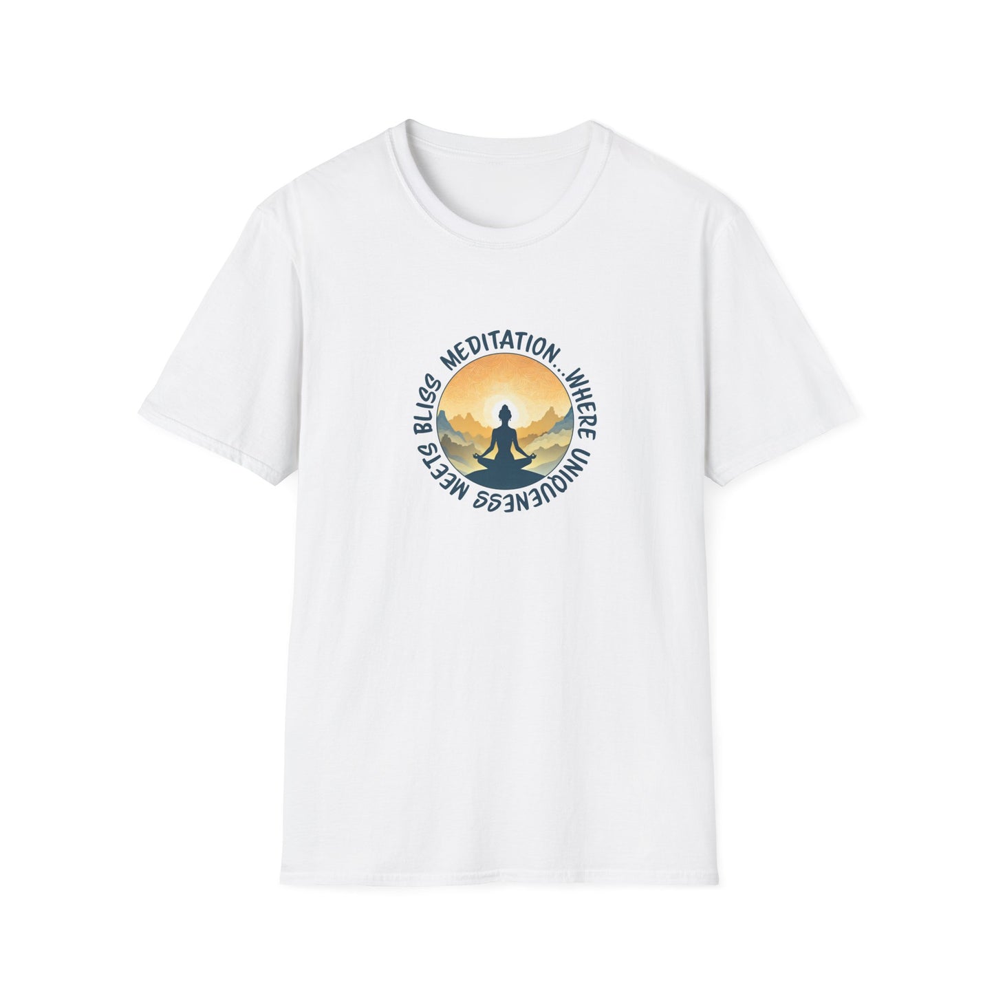 Meditation...Where Uniqueness Meets Bliss Unisex Softstyle T-Shirt