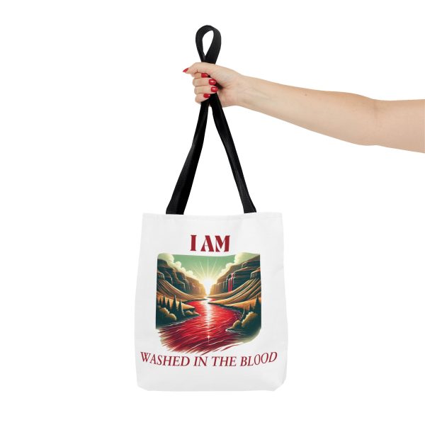 I AM Washed In The Blood - River - Tote Bag - WHT (AOP) - Image 3