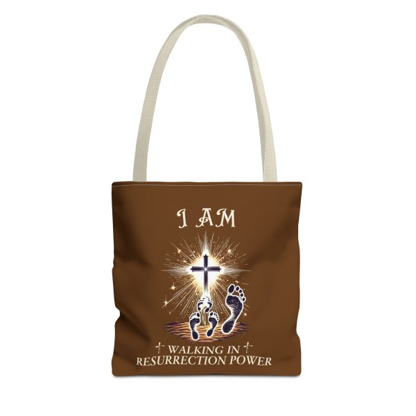 I AM Walking In Resurrection Power - Tote Bag - BRWN (AOP) - Image 8