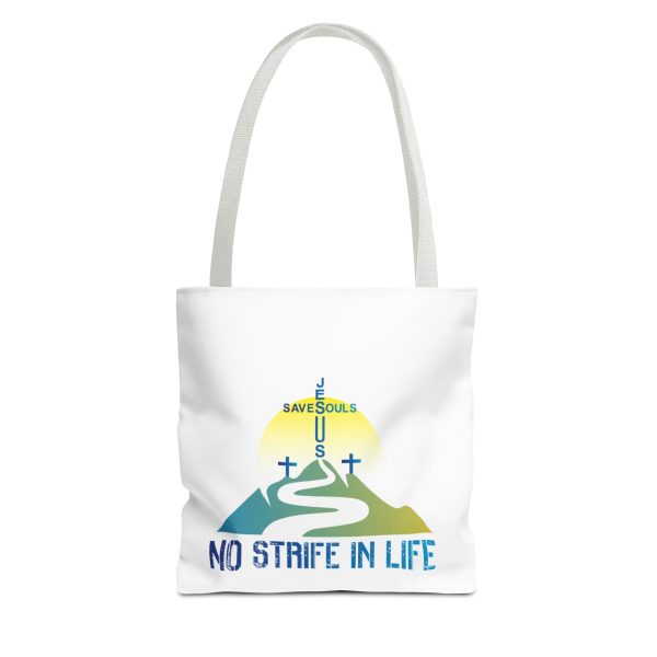 Jesus Saves Souls - No Strife In Life - Tote Bag - Blue (AOP)