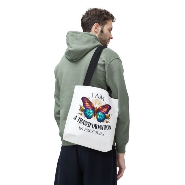 I AM A Transformation In Progress - Butterfly - Tote Bag - WHT (AOP) - Image 6