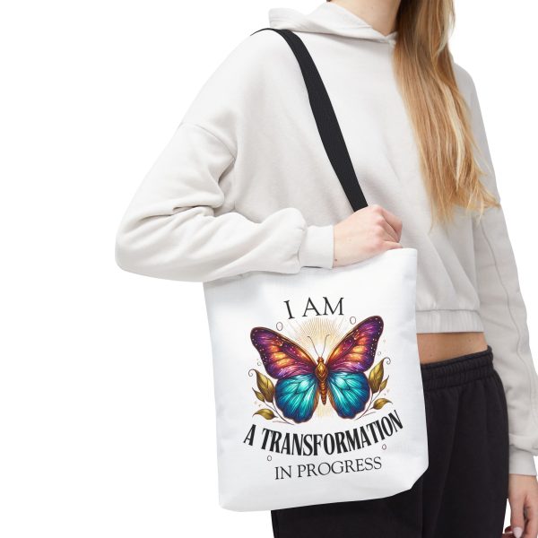 I AM A Transformation In Progress - Butterfly - Tote Bag - WHT (AOP) - Image 5
