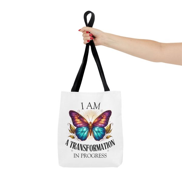 I AM A Transformation In Progress - Butterfly - Tote Bag - WHT (AOP) - Image 3