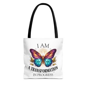 I AM A Transformation In Progress - Butterfly - Tote Bag - WHT (AOP)