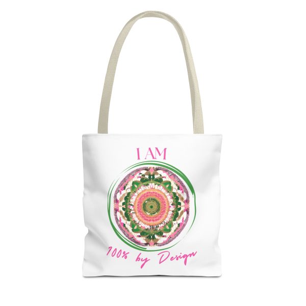 I AM 100% By Design - Mandala - Tote Bag - Pink (AOP) - Image 7
