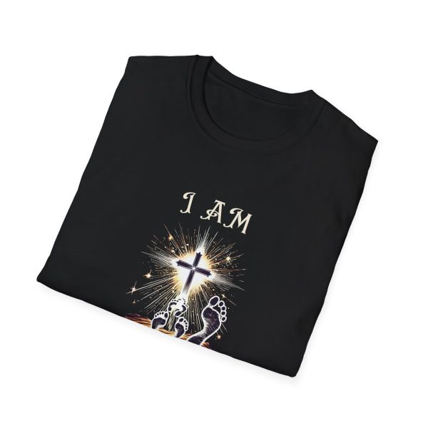I AM Walking In Resurrection Power - Cross -Unisex Softstyle T-Shirt - Image 3