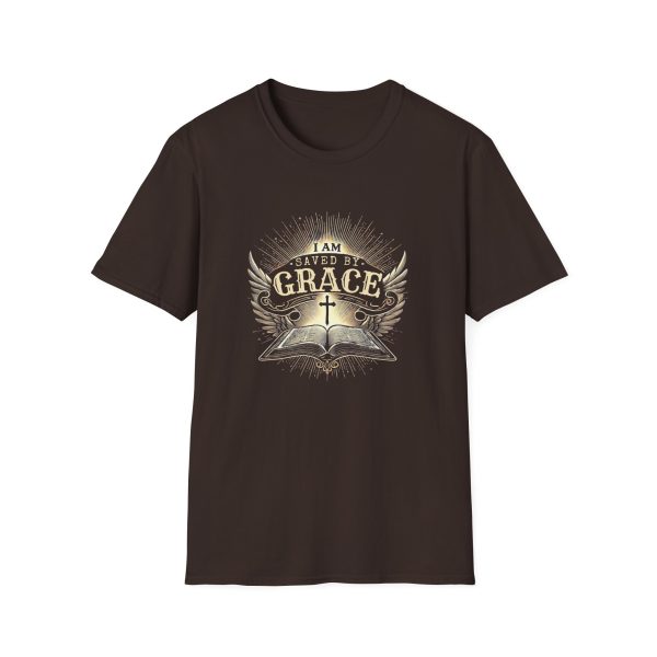 I AM Saved by Grace - Unisex Softstyle T-Shirt - Image 5