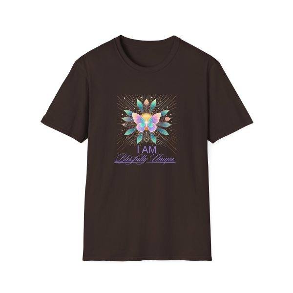 I AM Blissfully Unique - Butterfly - Unisex Softstyle T-Shirt - Image 5