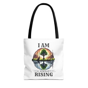 I AM A Remnant Rising - Tree - Tote Bag - WHT (AOP)