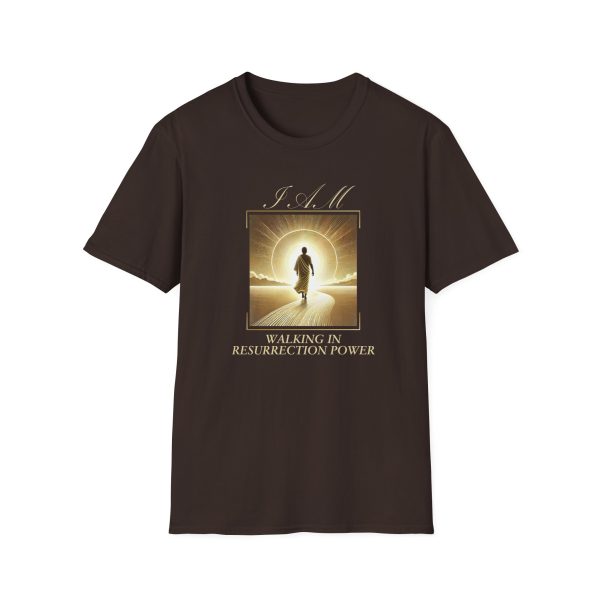 I AM Walking In Resurrection Power - Golden Street - Unisex Softstyle T-Shirt - Image 5