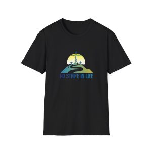 Jesus Saves Souls - No Strife In Life Unisex Softstyle T-Shirt Blue
