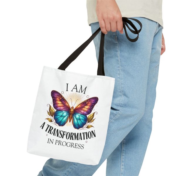I AM A Transformation In Progress - Butterfly - Tote Bag - WHT (AOP) - Image 2