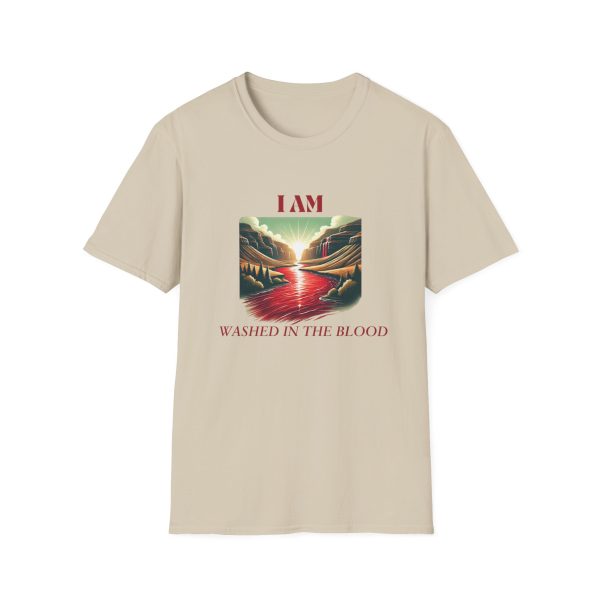 I AM Washed IN The Blood -River - Unisex Softstyle T-Shirt - Image 9