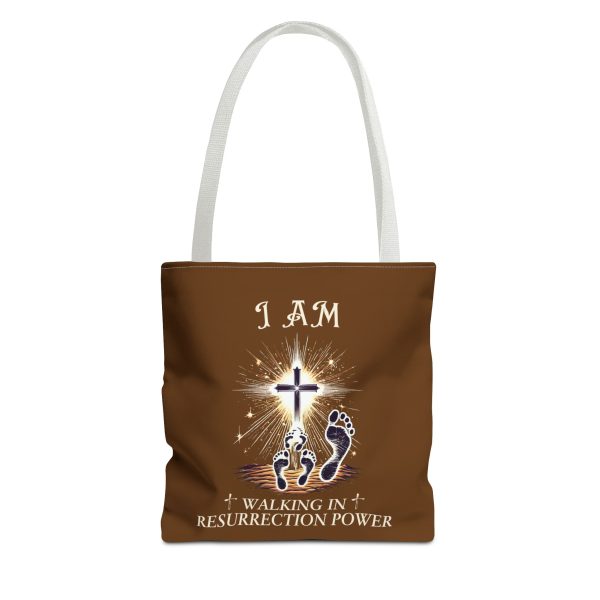 I AM Walking In Resurrection Power - Tote Bag - BRWN (AOP) - Image 7