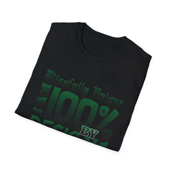 Blissfully Unique - I AM 100% By Design Unisex Softstyle T-Shirt GRN - Image 7