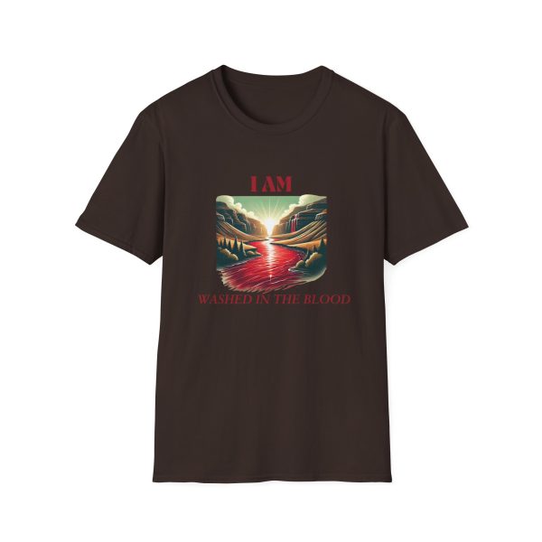 I AM Washed IN The Blood -River - Unisex Softstyle T-Shirt - Image 13