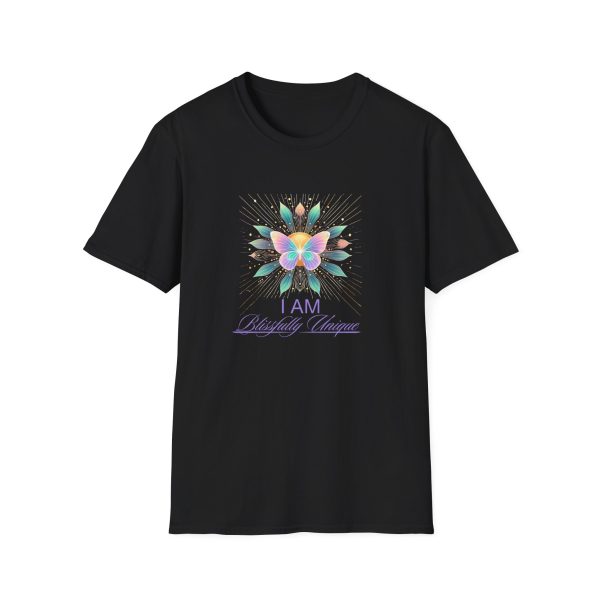 I AM Blissfully Unique - Butterfly - Unisex Softstyle T-Shirt