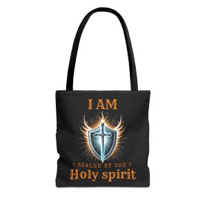 I AM Sealed By The Holy Spirit - Tote Bag - BLK (AOP)