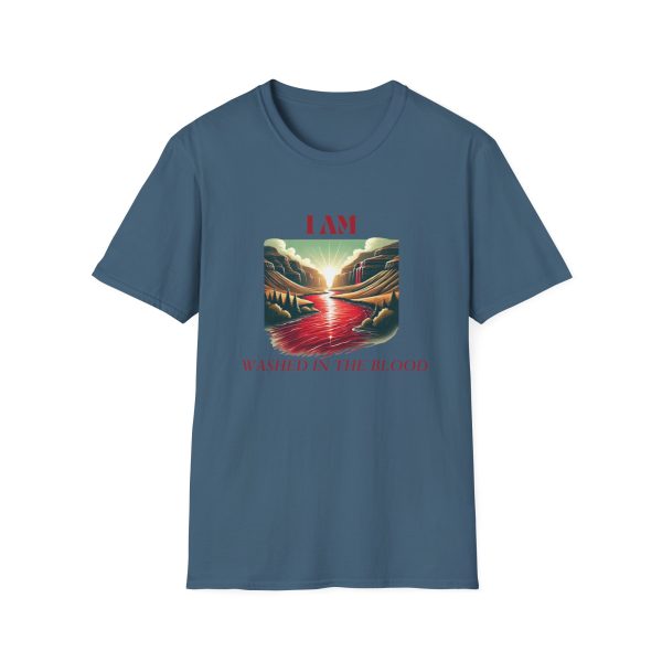 I AM Washed IN The Blood -River - Unisex Softstyle T-Shirt - Image 17
