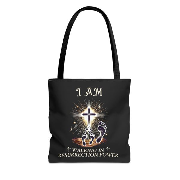 I AM Walking IN Resurrection Power - Tote Bag - BLK (AOP)