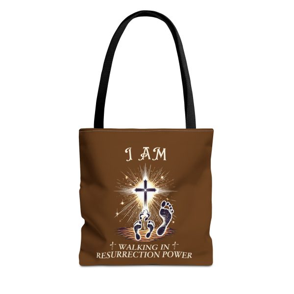 I AM Walking In Resurrection Power - Tote Bag - BRWN (AOP)