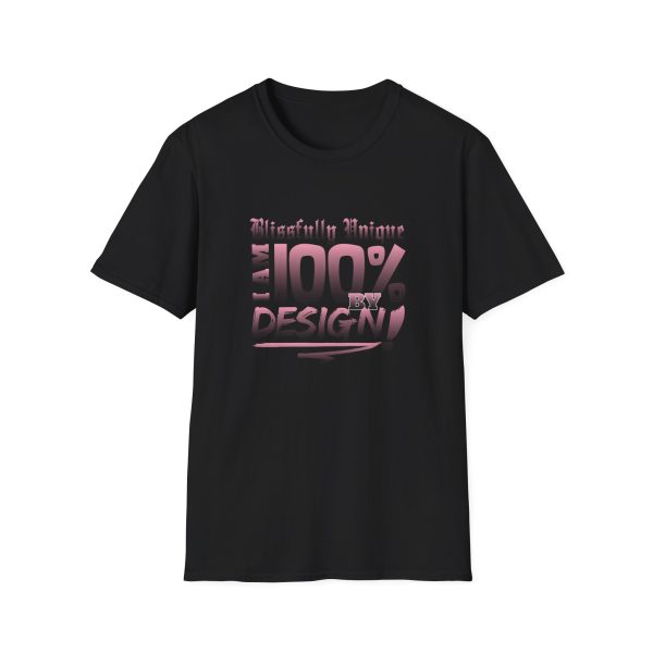 Blissfully Unique - I AM 100% by Design Unisex Softstyle T-Shirt LT PNK - Image 5