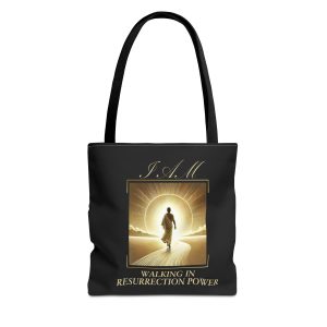 I AM Walking In Resurrection Power - Tote Bag - BLCK (AOP)
