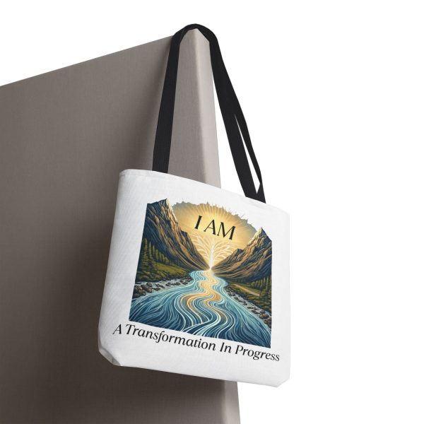 I AM A Transformation In Progress - River - Tote Bag - WHT (AOP) - Image 4