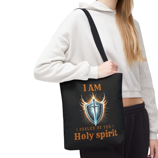 I AM Sealed By The Holy Spirit - Tote Bag - BLK (AOP) - Image 5