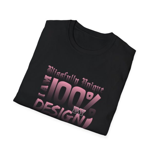 Blissfully Unique - I AM 100% by Design Unisex Softstyle T-Shirt LT PNK - Image 7