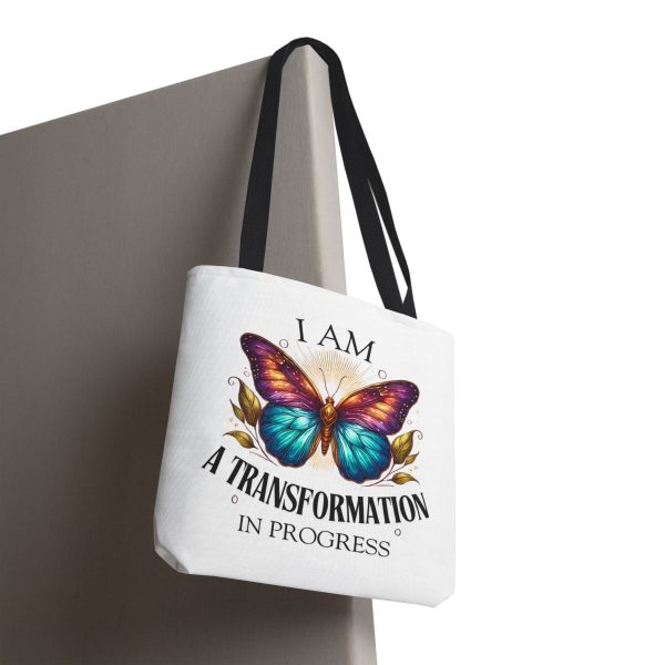 I AM A Transformation In Progress - Butterfly - Tote Bag - WHT (AOP) - Image 4