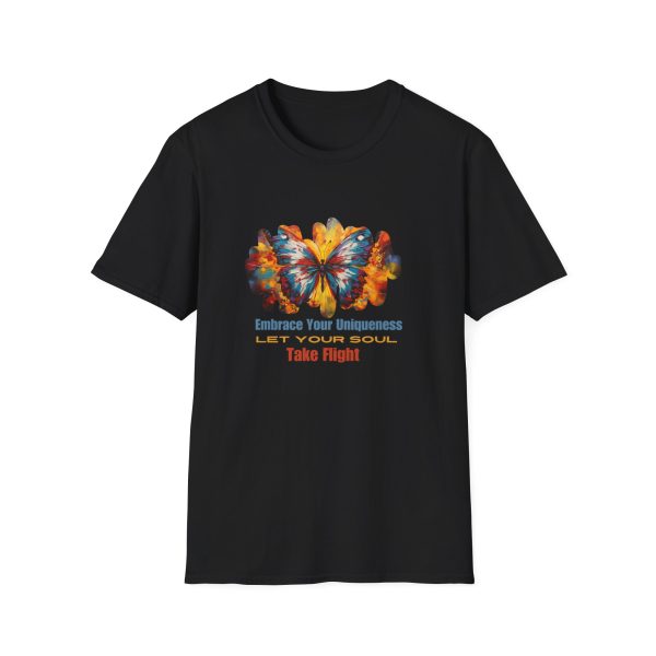 Embrace Your Uniqueness - Let Your Soul Take Flight Unisex Softstyle T-Shirt - Image 5