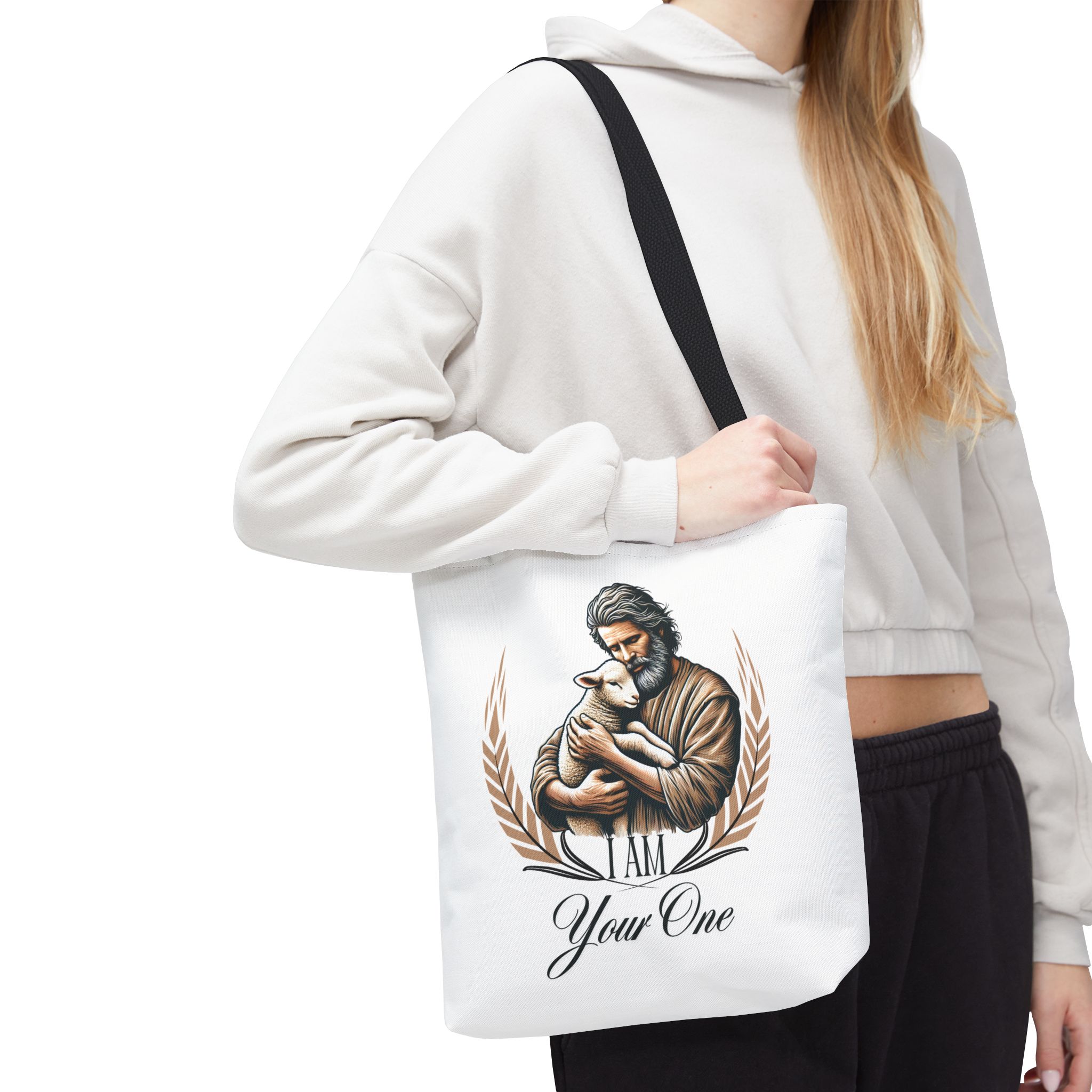 I AM Your One - Lamb - Tote Bag - WHT (AOP) - Image 4
