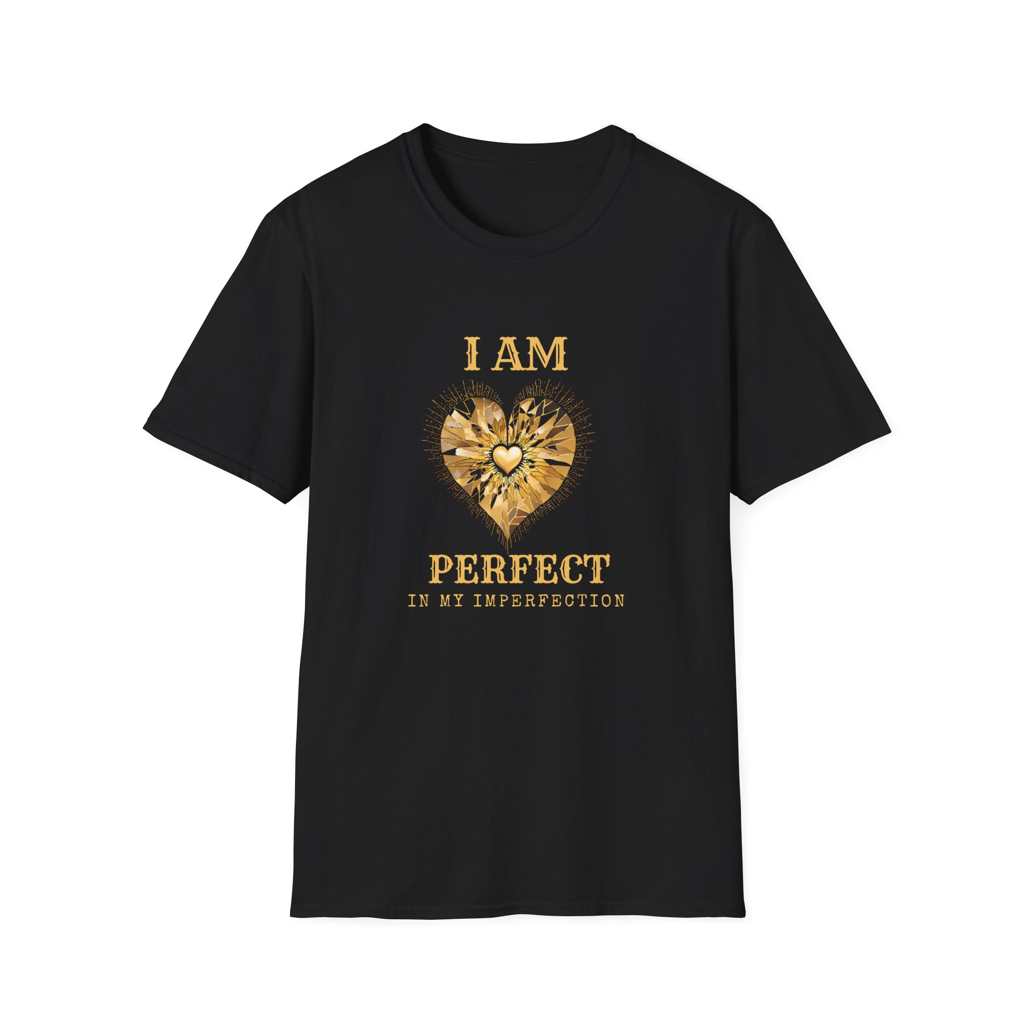 I AM Perfect In My Imperfection Unisex Softstyle T-Shirt Heart - Image 5