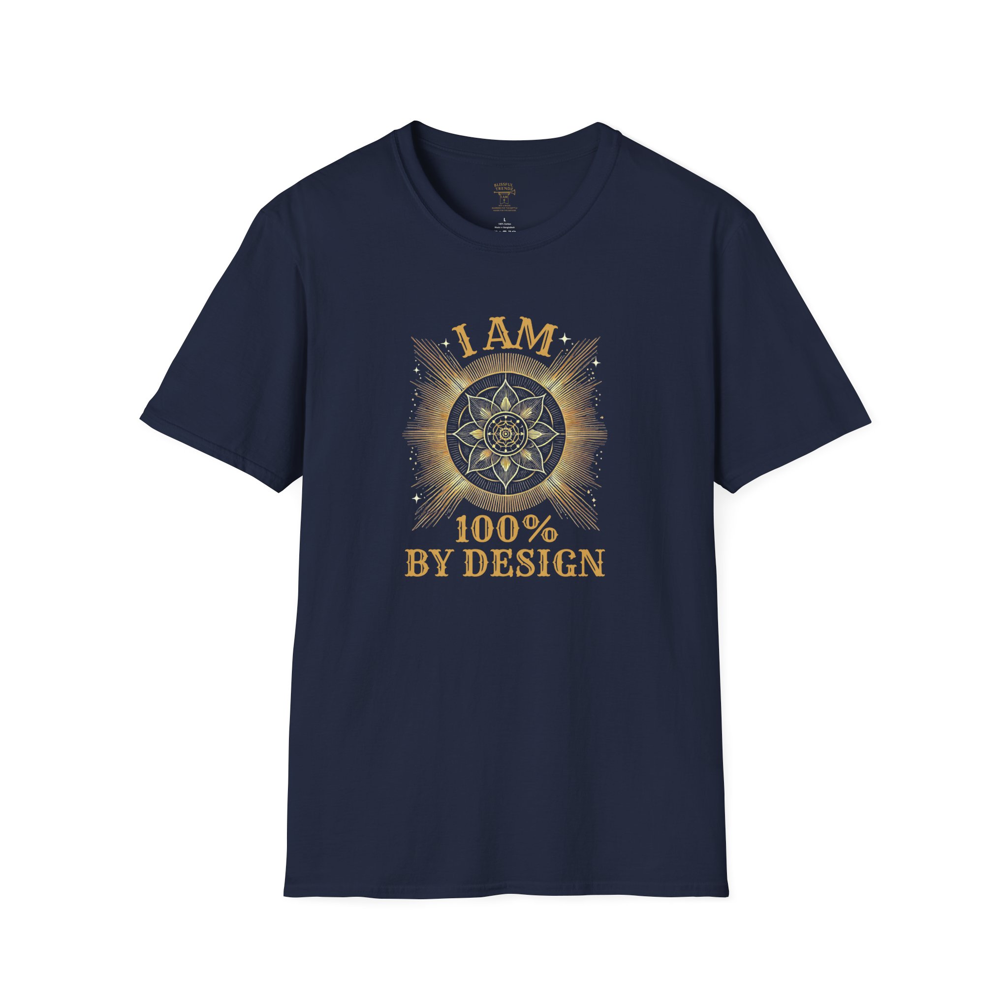 I AM 100% By Design - Mandala - Unisex Softstyle T-Shirt - Image 13