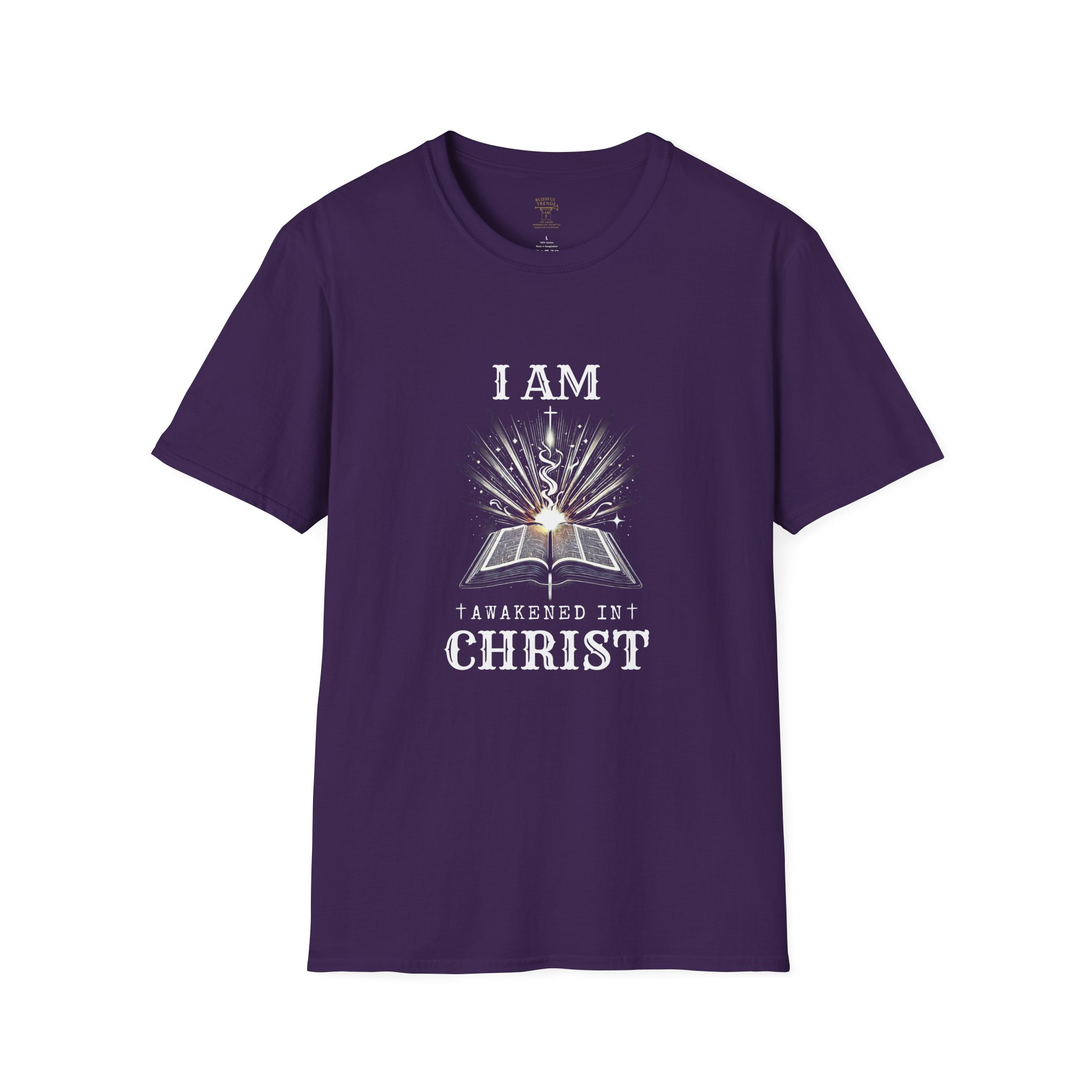 I AM Awakened In Christ - Book - Unisex Softstyle T-Shirt - Image 13