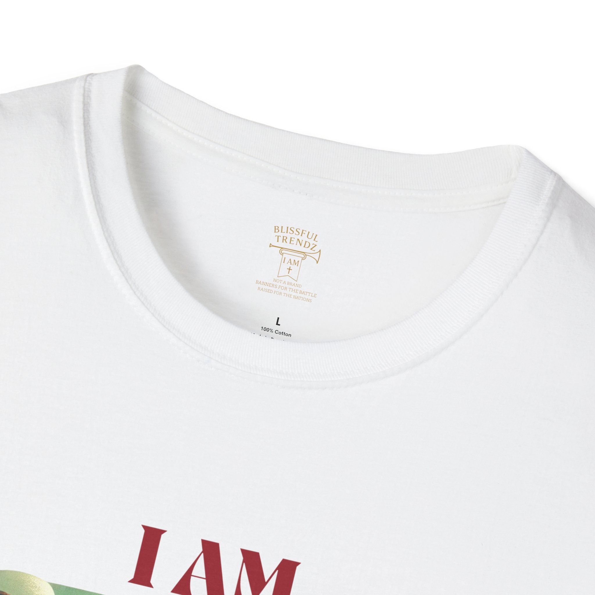 I AM Washed IN The Blood - River-Red - Unisex Softstyle T-Shirt - Image 8