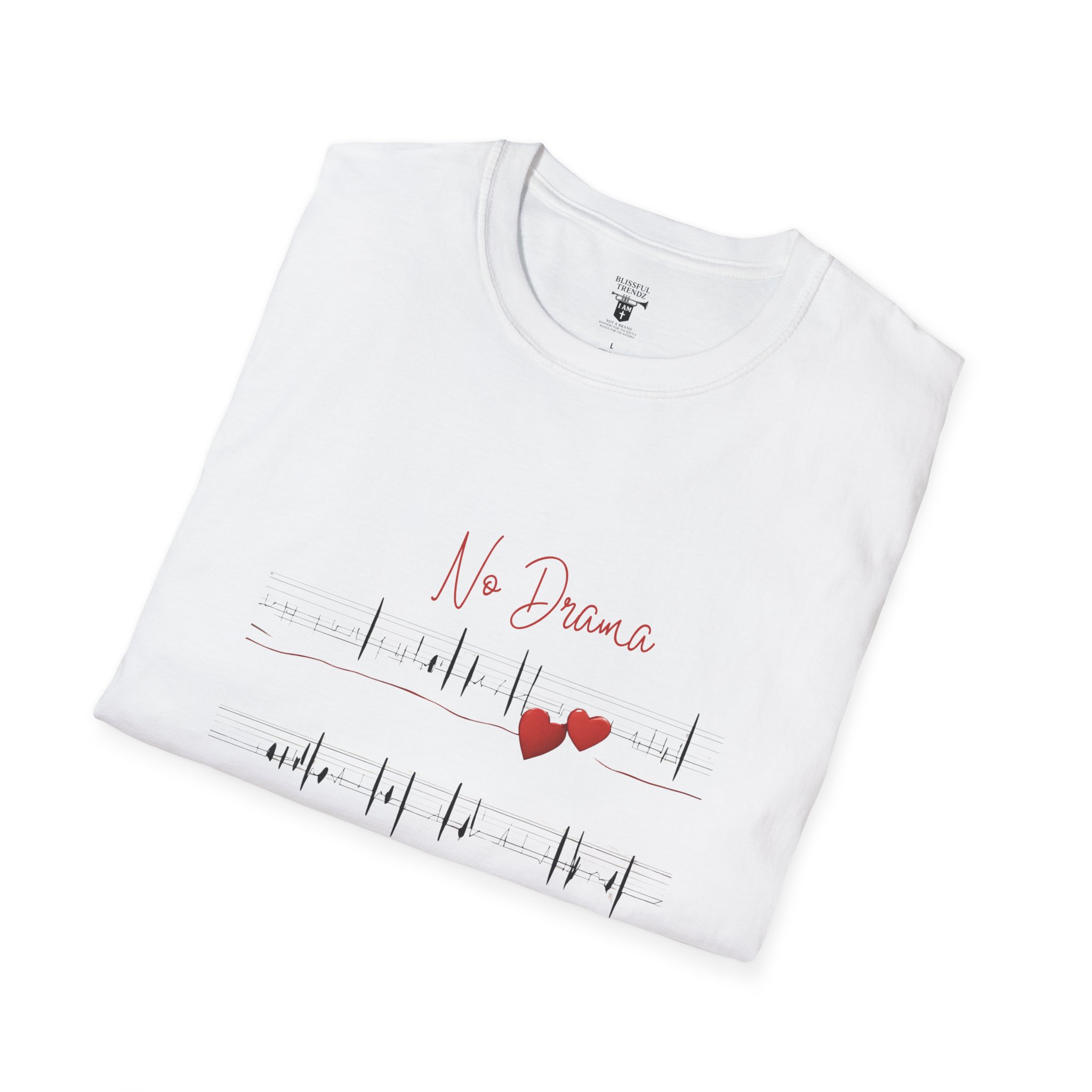 No Drama - No Trauma Unisex Softstyle T-Shirt - Image 3