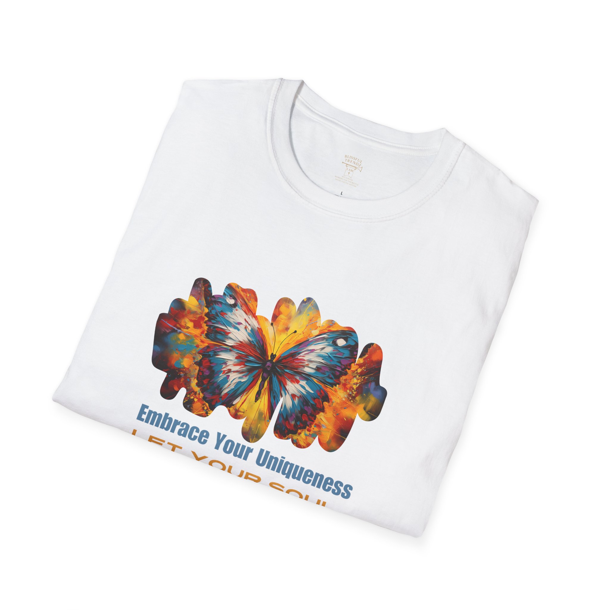 Embrace Your Uniqueness - Let Your Soul Take Flight - Butterfly - Unisex Softstyle T-Shirt - Image 7
