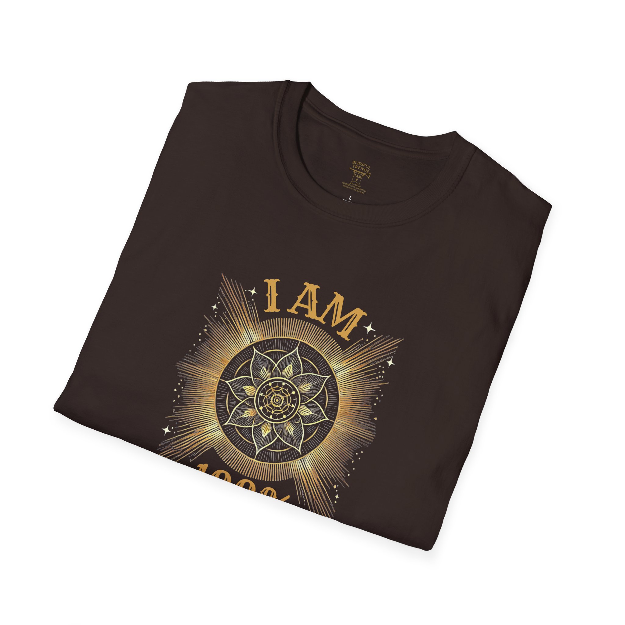 I AM 100% By Design - Mandala - Unisex Softstyle T-Shirt - Image 3