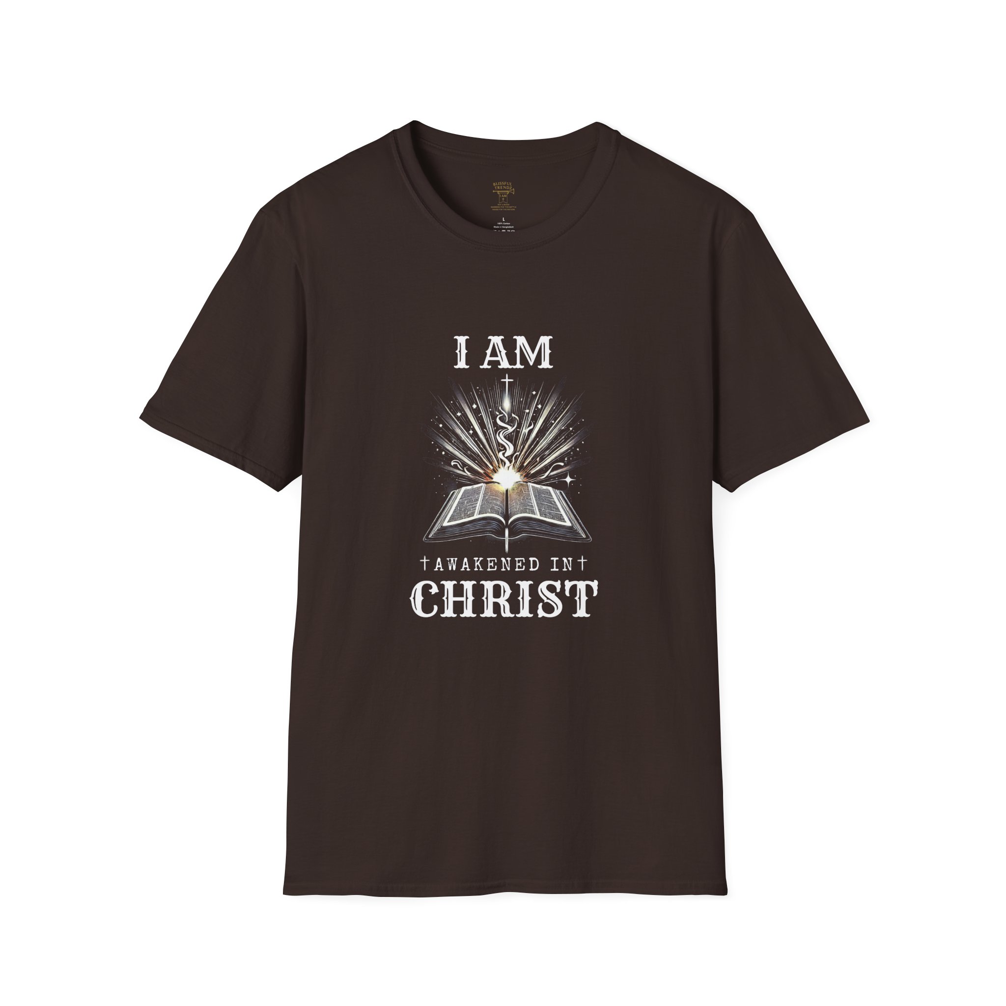 I AM Awakened In Christ - Book - Unisex Softstyle T-Shirt - Image 5