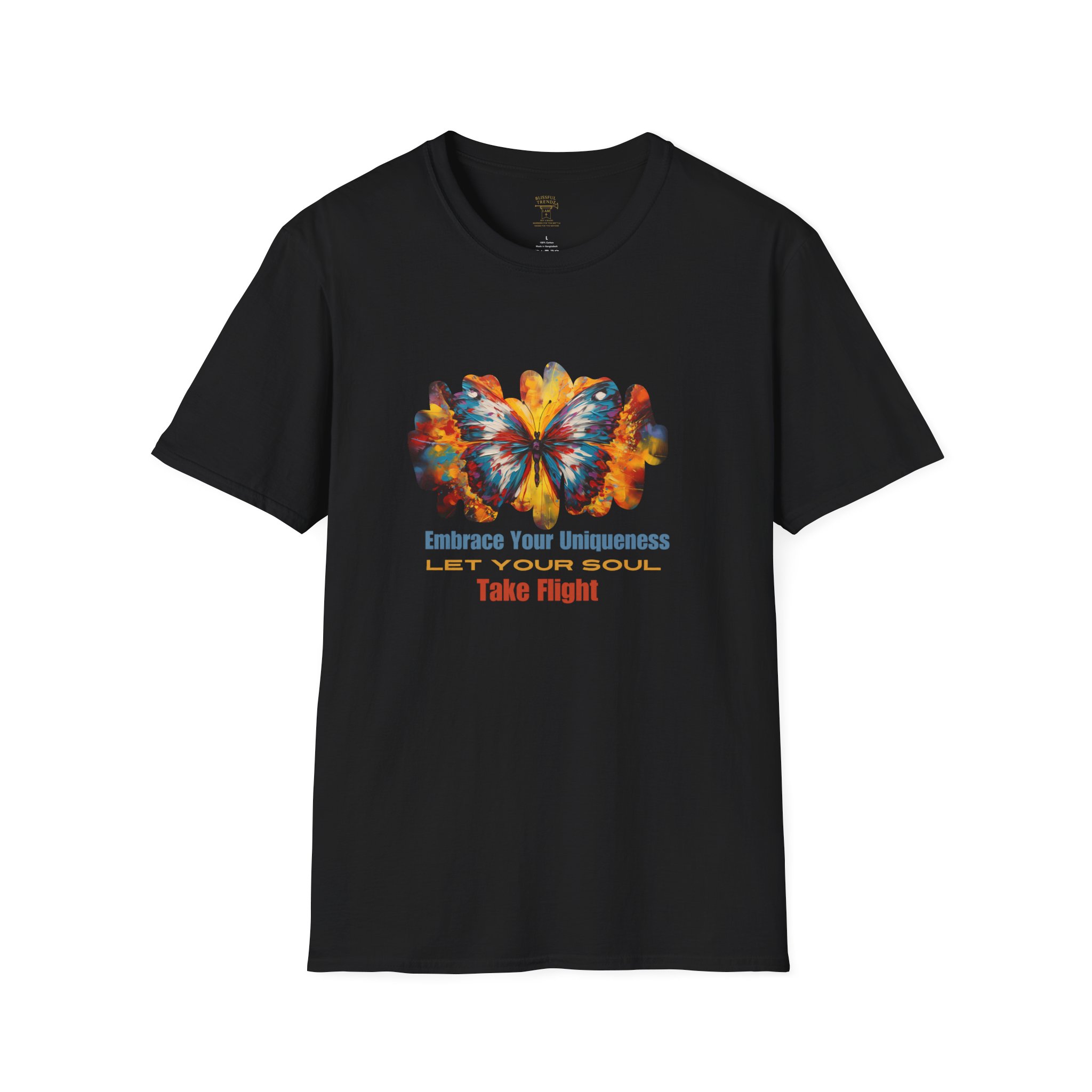 Embrace Your Uniqueness - Let Your Soul Take Flight - Butterfly - Unisex Softstyle T-Shirt